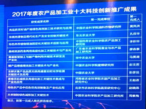 2017年全國農產品加工科技創(chuàng)新推廣活動 技術推廣的實踐與成果